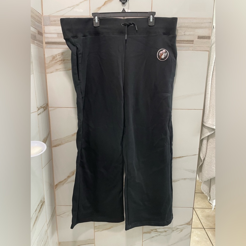 NWT Buc-ees fleece Black Wide Leg Pants 3X - Picture 4 of 9